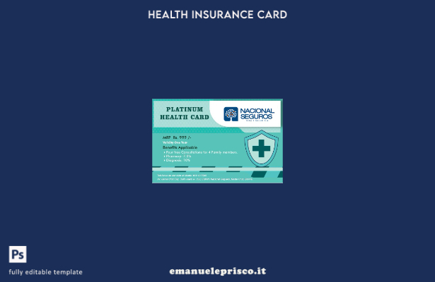 modello di tessera sanitaria platino Bolivia stile verificato